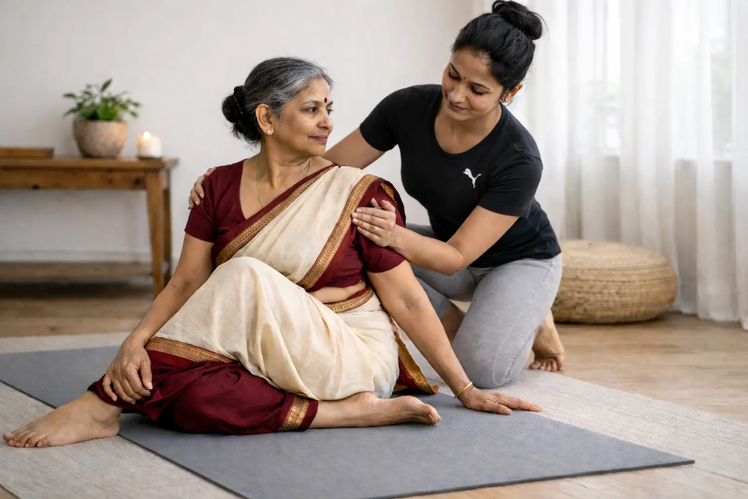 1-on-1 yoga and breathwork session for heart health support at home
